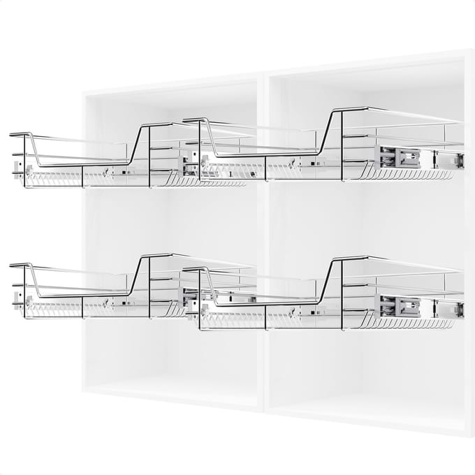 Keukenkast Organizer met Antislipmat en Ladeverdeler - Set van 4 - Gootsteenkast Organizer