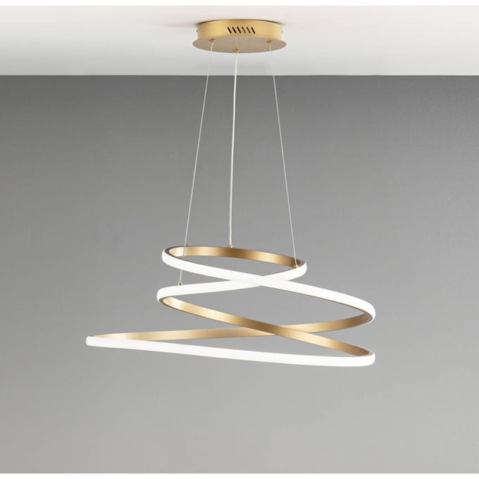 Luce Ambiente Design LED hanglamp COASTER, goudkleurig, Ø 60 cm, metaal, CCT