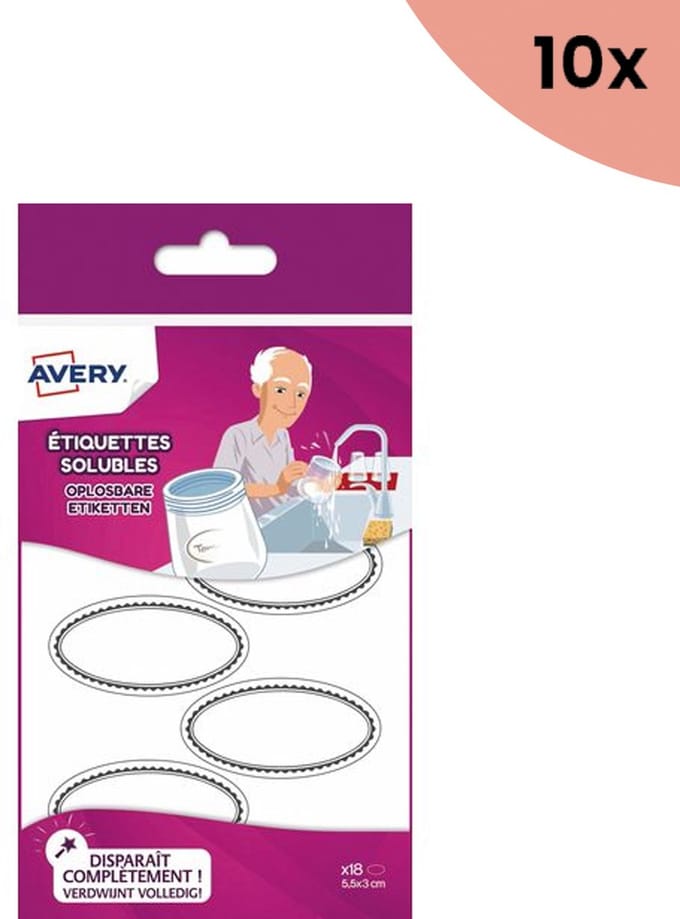 10x Avery Etiket Zweckform 55x30mm