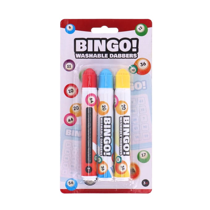 Bingo Dabbers 3 Stuks – Rood, Groen & Blauw – 20 ml per Dabber – Markeer Nummers voor Bingo Spel – Engelhart