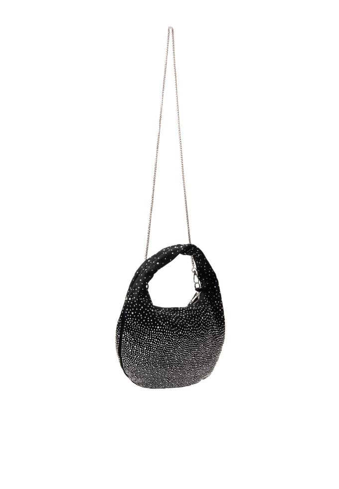 Faina Schoudertas met strass steentjes Dames zwart