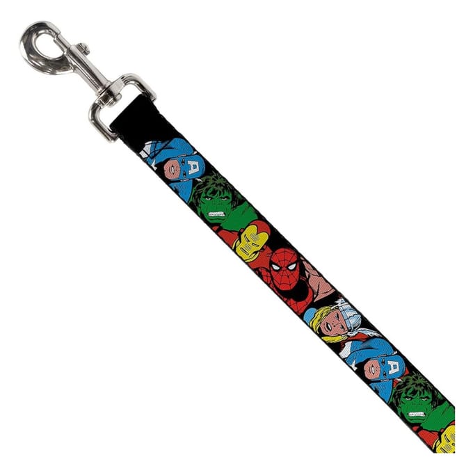 Buckle-Down Marvel Characters Dog Leash - Multi