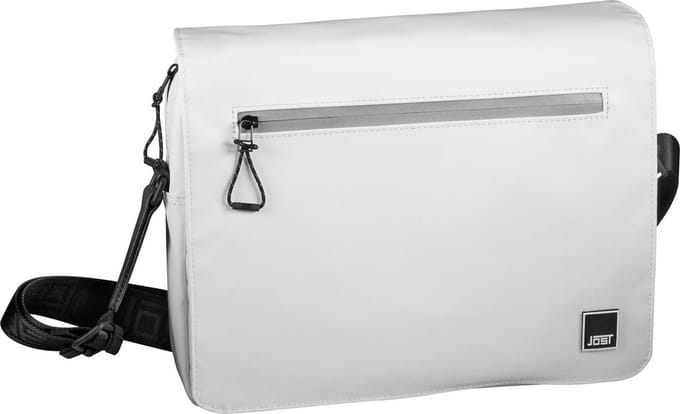 JOST Laptoptas Schoudertas met laptopvak Tolja Cyclist Shoulder Bag Cream-White Wit