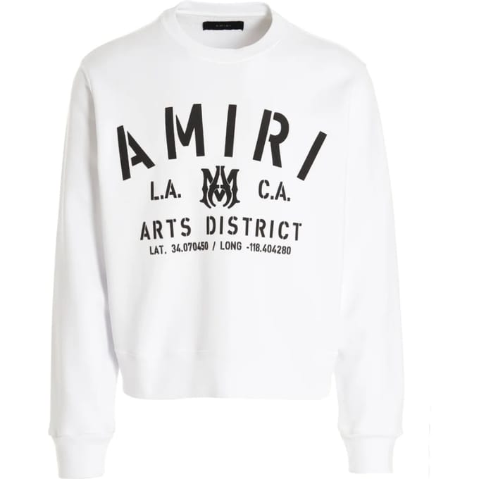 Amiri stencillogo wit sweatshirt