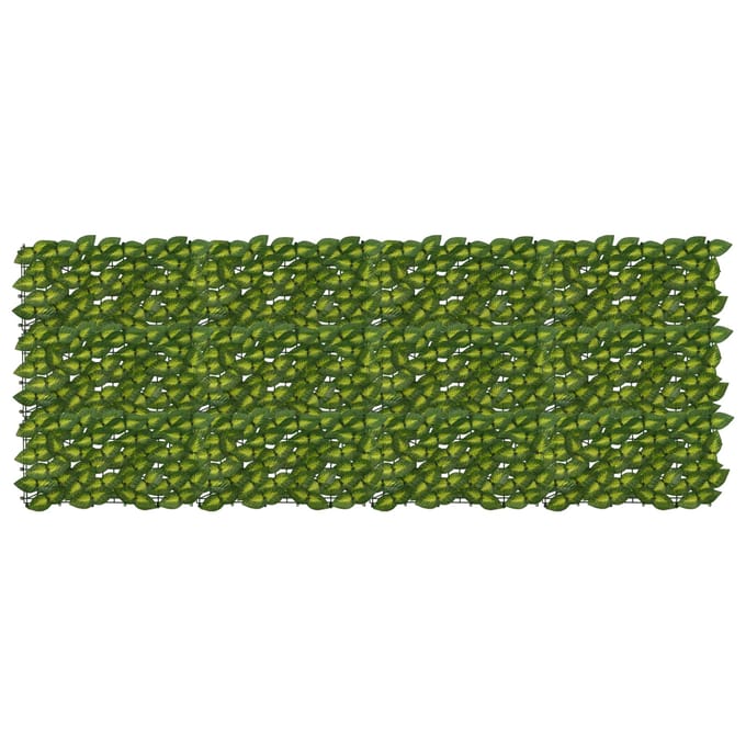 vidaXL - Balkonscherm - met - bladeren - Groen - en - Geel - 200 - x - 75 - cm