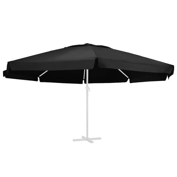 vidaXL - Vervangingsdoek - voor - parasol - 610 - cm - zwart