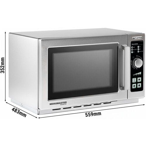 GGM Gastro Magnetron - 34l - 1100W - Mechanisch zilver