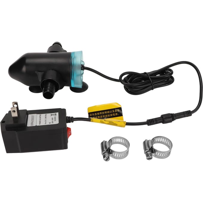 Aquarium Nano Algen Reinigingslamp 3W Veilig Hoge Efficiëntie UV Waterzuiveraar voor Aquarium Vissentanks black