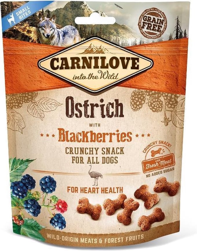 Carnilove Crunchy Snack Struisvogel - Graanvrij, Knapperig, 200g