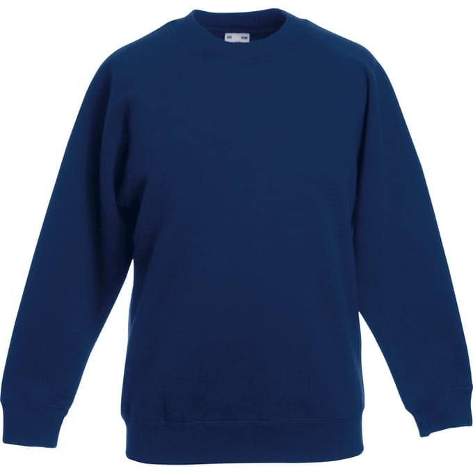 Fruit Of The Loom Kinderen Unisex Raglan mouwen Sweatshirt (Marine)