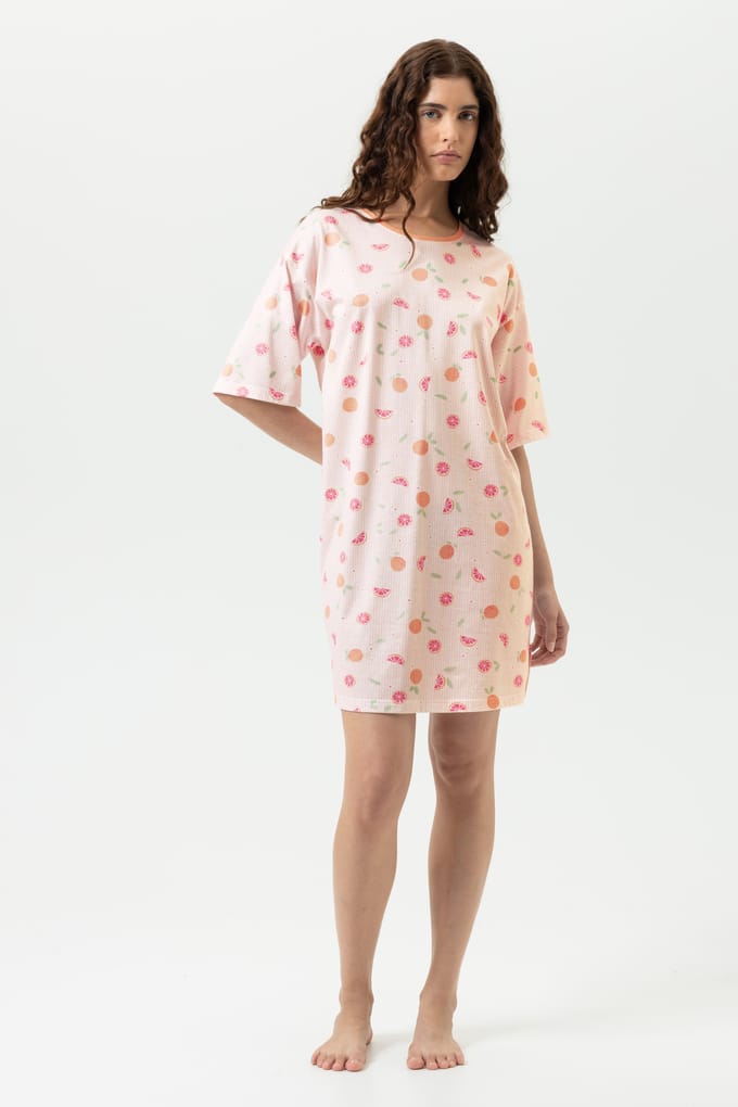 mey Damen Bigshirt Serie Grapefruit Bliss Gestreift