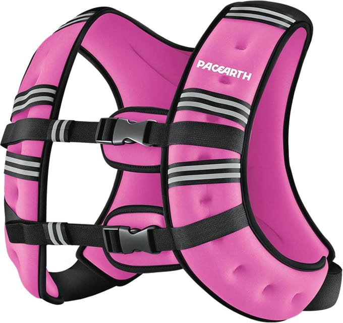 Gewichtsvest voor krachttraining en cardio - verstelbaar met reflecterende strepen