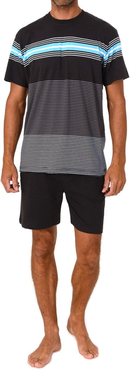 Lange Normann herenpyjama in een elegante gestreepte look
