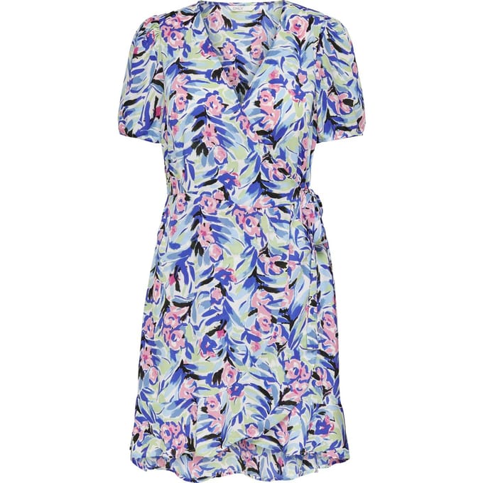 ONLY - Maat M - ONLALBERTA S/S WRAP DRESS WVN Dames Jurk