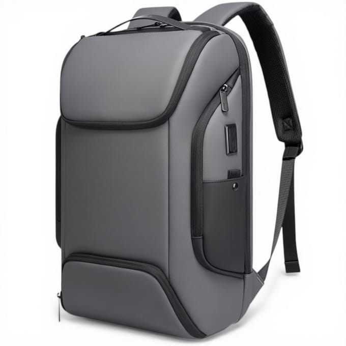 Laptop Rugzak 15.6 Inch - USB - Anti-diefstal - Waterafstotend - Grijs
