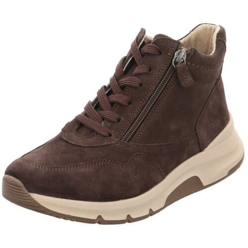 Longo Bruine Suede Dames Veterschoenen - Bruin - 38