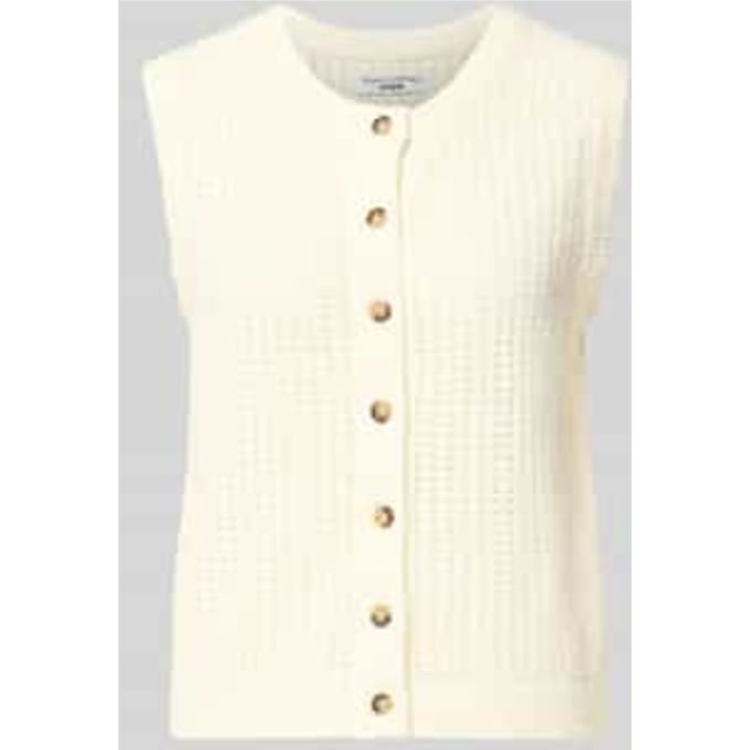 mouwloos vest slim fit van katoenmix