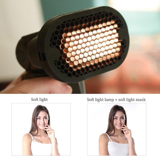 Camera Flitser Softbox Filter Honingraat Grid Set Accessoire voor Opzetflitser white