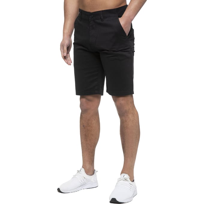 Enzo | Heren Chino Korte Broek In Zwart
