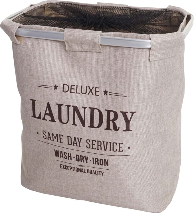 Wasmand MCW-C34, Wasbox Wasmand Wasmand met net, 1 vak 56x49x30cm 82l ~ beige