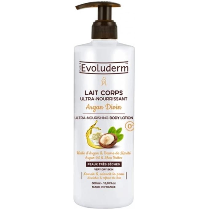 Evoluderm Argan Oil &amp; Shea Butter Moisturizing Body Lotion 500 ml