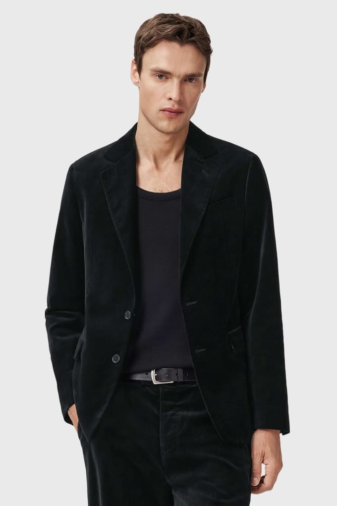 AllSaints Saga Blazer Black Größe: 40 | Blazer Outlet | Herren | Schwarz