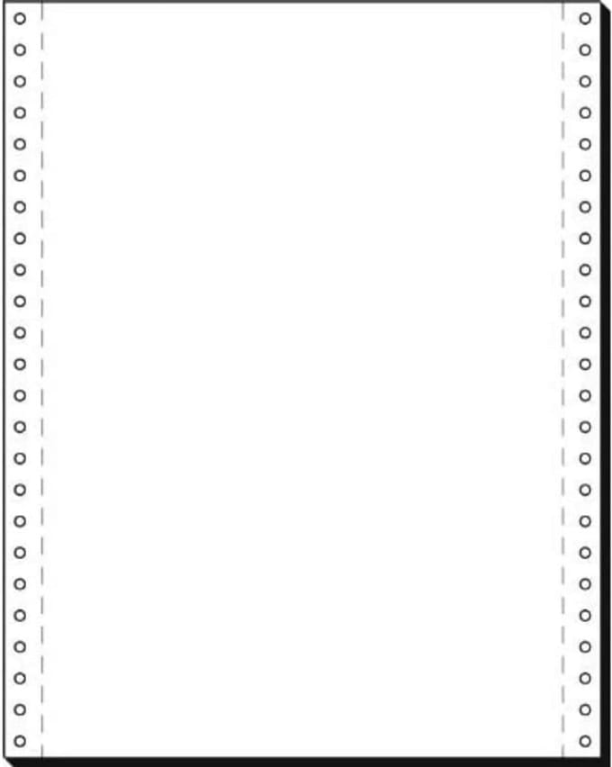Eindeloos Papier - Computerpapier Tafelpapier - Matrix Printer Gebruik - Lengteperforatie Verwijderbaar - 12 inch x 240 mm - Wit