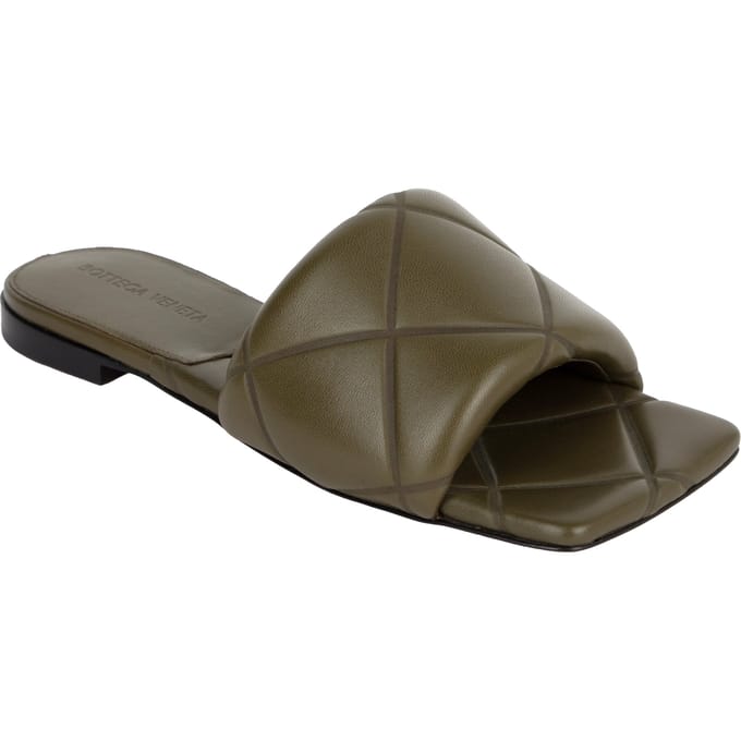 Bottega Veneta Rubber Lido Slipper Groen