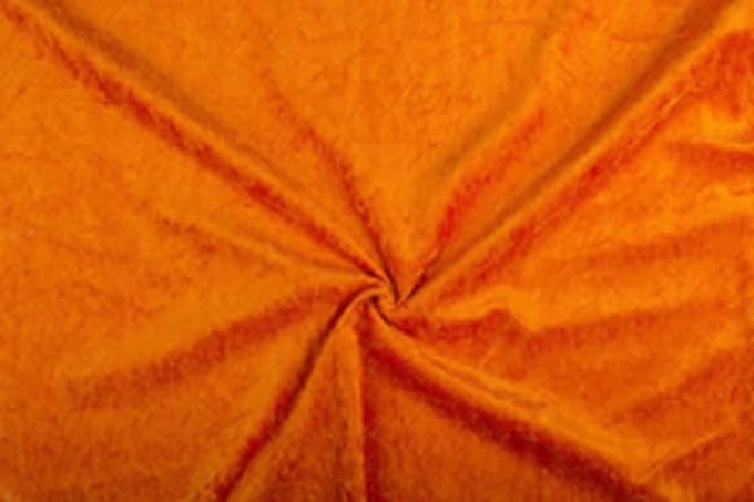 Velours de panne stof - Donkeroranje - 10 meter
