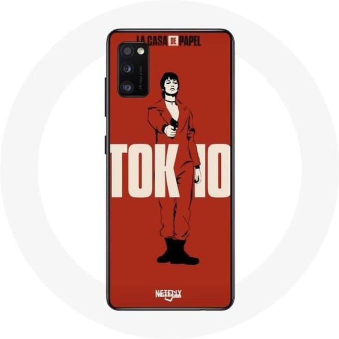 Coque - La casa de papel - Galaxy A41 - Souple - Rouge - Fanart logo rouge
