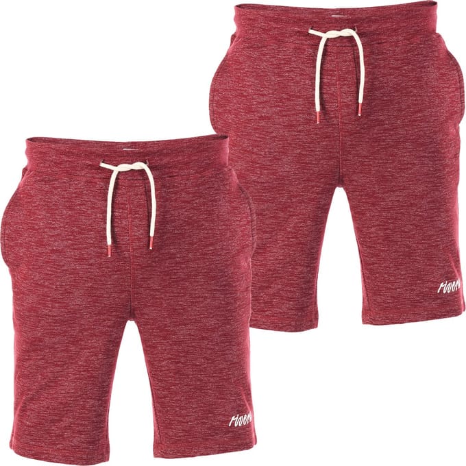 riverso Heren Short RIVMike 2 Pack regular/straight Rood XXL Volwassenen Korte joggingbroek