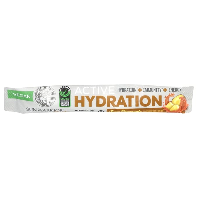 Sunwarrior Active Hydration Stick Packs (18x7g) Juicy Pineapple - Intra- & Post-Workout - Intra-Workout
