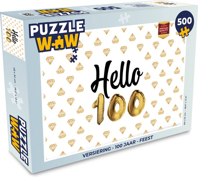 Puzzel Versiering - 100 Jaar - Feest - Legpuzzel - Puzzel 500 stukjes