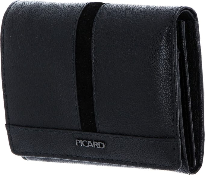PICARD Leren Portemonnee Marie 1 Flap Wallet Black Zwart