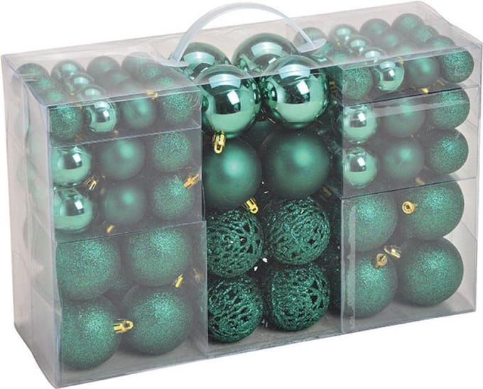Kerstballen set Groen 100st.