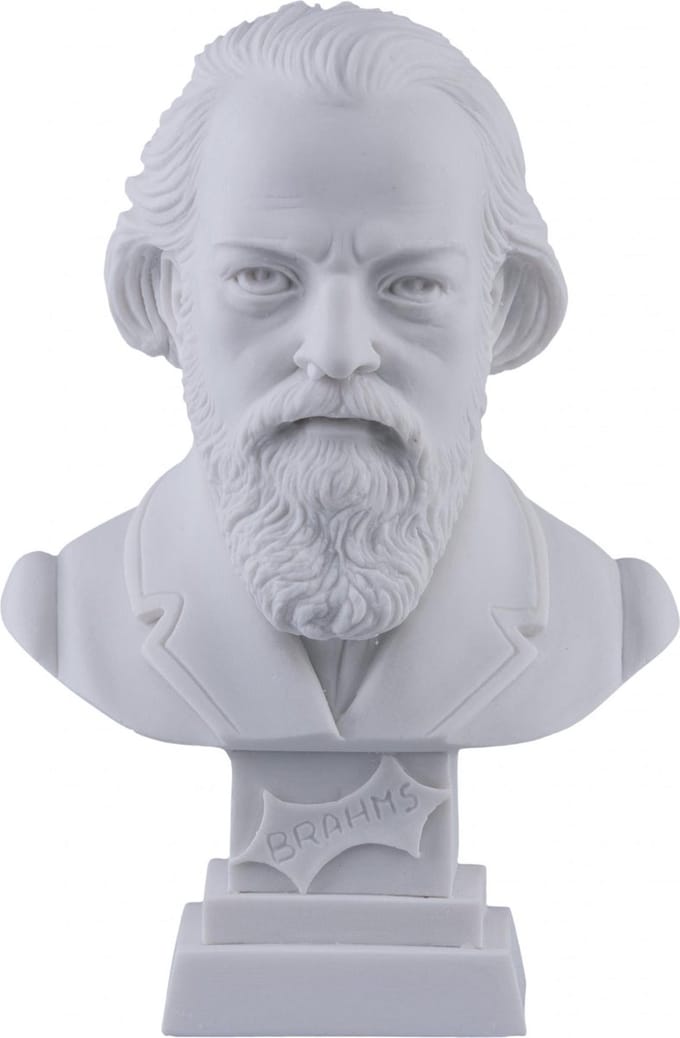 Music Gifts - Albast borstbeeld Brahms 11cm