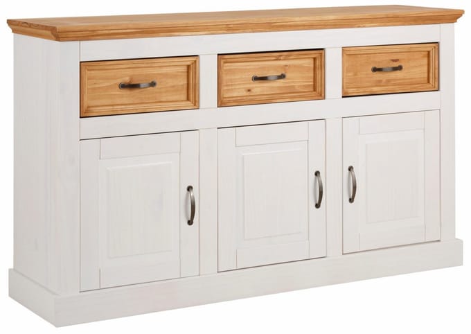 Selma-Dressoir - 3-Deurs 3-Laden - Wit