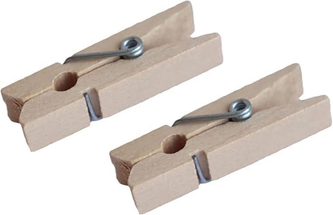 Mini Houten Wasknijpers - 100 Stuks - 2,5 cm Chipclips voor Tas en Kleding