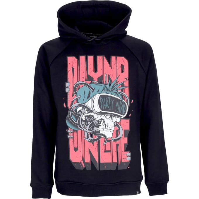 Heren Party Hard Skull Hoodie Zwart