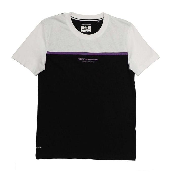 Weekend Offender Dames/Dames Studio 54 Colour Block T-shirt (Zwart, Wit)