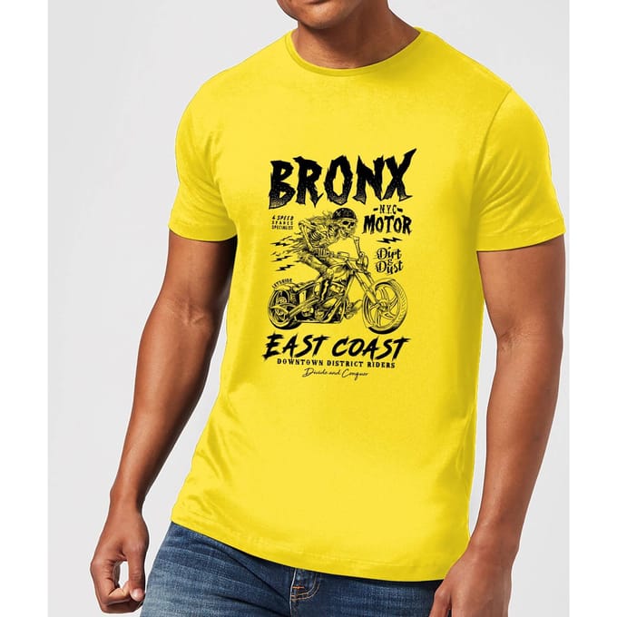 Bronx Motor Men's T-Shirt - Yellow - L