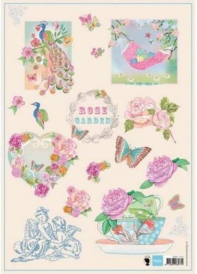 Marianne Design 3D Knipvel  Rose garden 1 A4