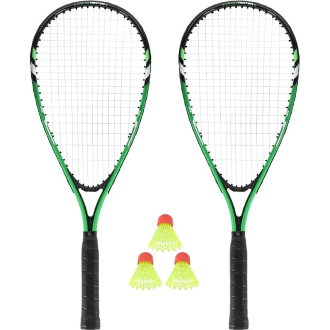 Nils NRS001 - Crosstrainer Set - 2 Rackets - 3 Shuttles - Groene Tas