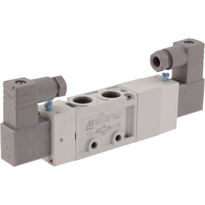G1/4'' 24V DC 5/3-Weg Centrum Gesloten Magneetventiel 3-8bar MVSC1