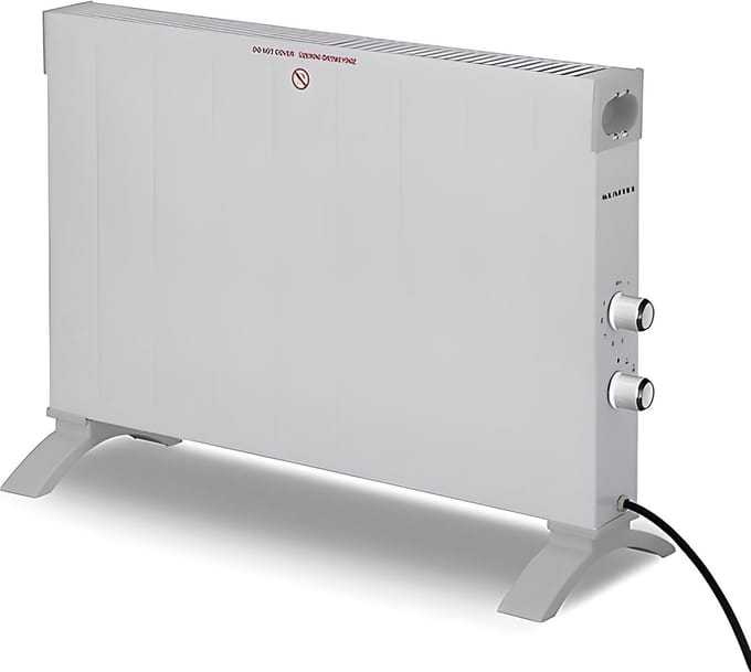 Kumtel Elektrische Convectorkachel | 2500 watt| 28 m² | Elektrische verwarming | Panelheater | Warme Lucht | Wit