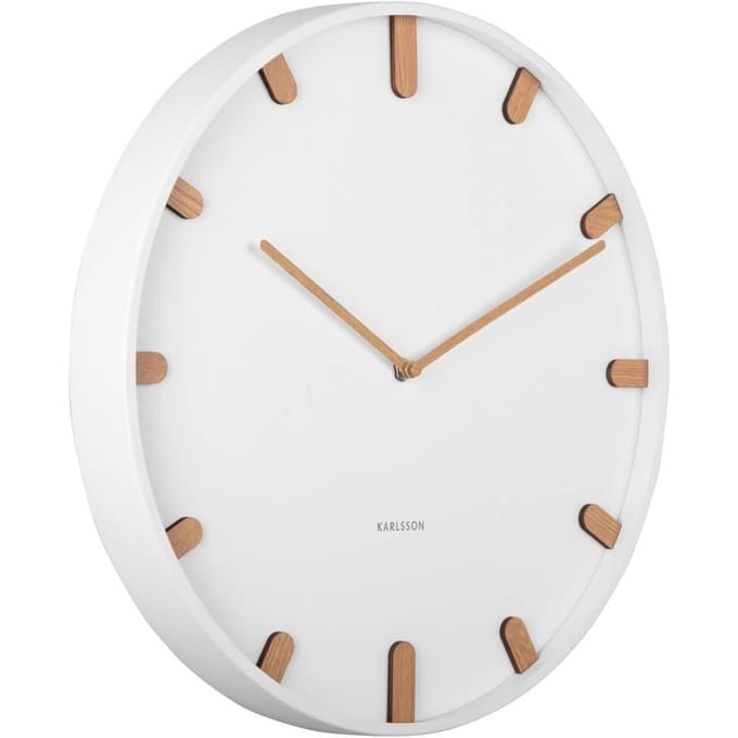 Karlsson Wandklok Grace - Wit - Ø40cm - Wandklok Modern