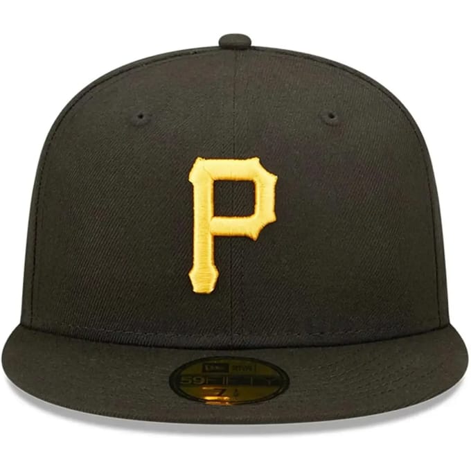 Pittsburgh Pirates Fitted Cap Black Yellow Cap Maat : 7/1.2
