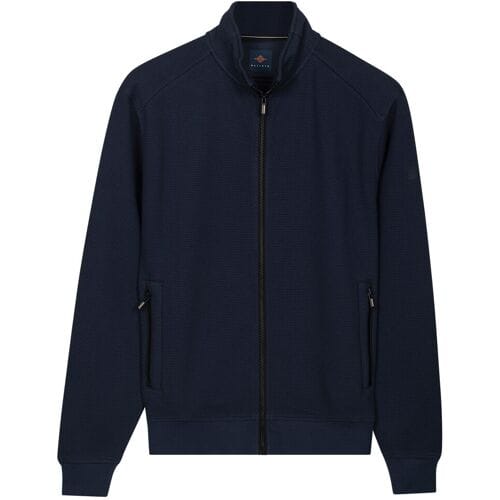 Baileys Vest Sweat Zip Texture Jacquard Doubleface Dark Blue / male