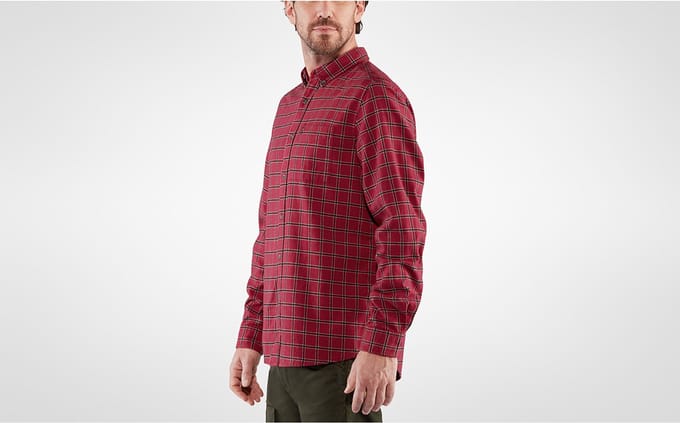 Fjallraven Ovik Flannel Shirt - Heren - Blouse - Dark Navy