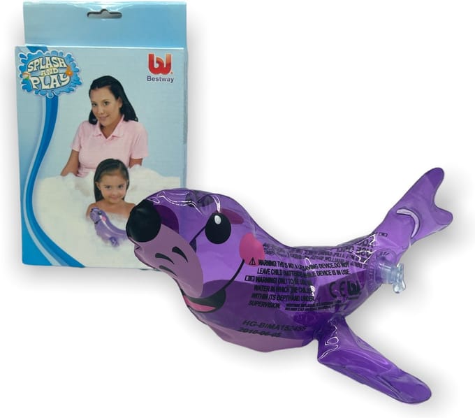 Bestway Bad Speeltjes Opblaasbare Mini Zeehond Paars 24cm
